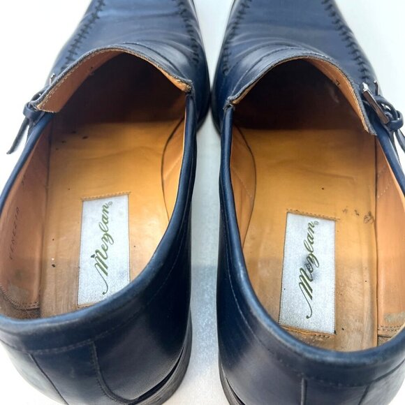 Mezlan Leather Loafers Slip On Men's Size 10M Blue Color Sharp Professional - Picture 9 of 13